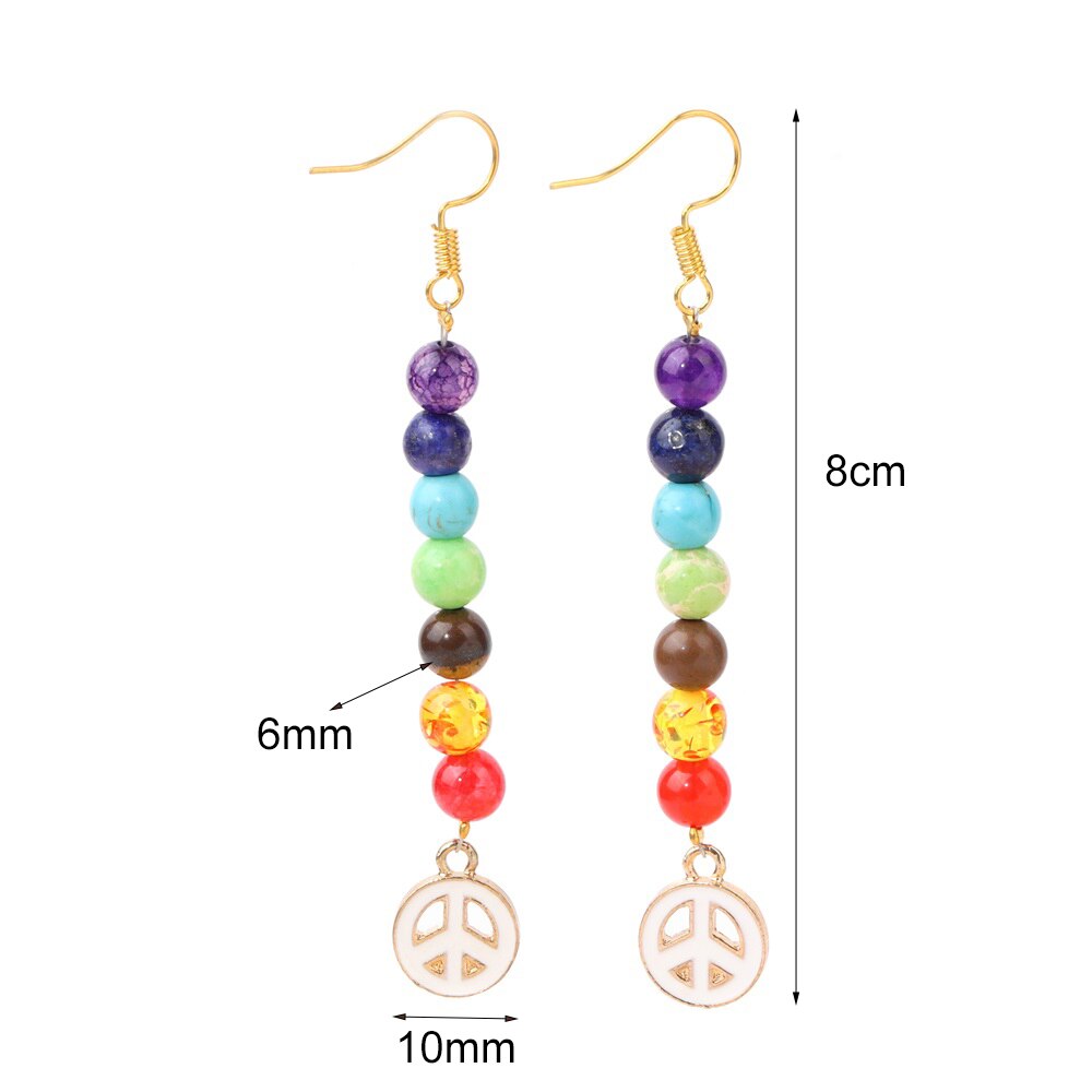 Chakra Beaded Drop Earrings