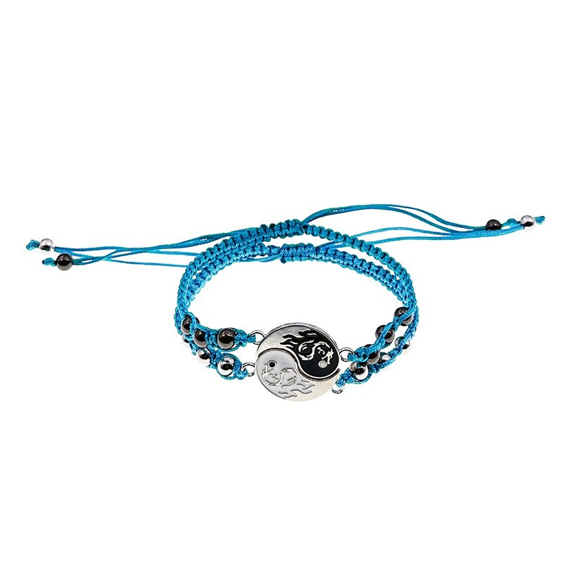 2 Piece Dragon Tai Chi Braided Bracelets