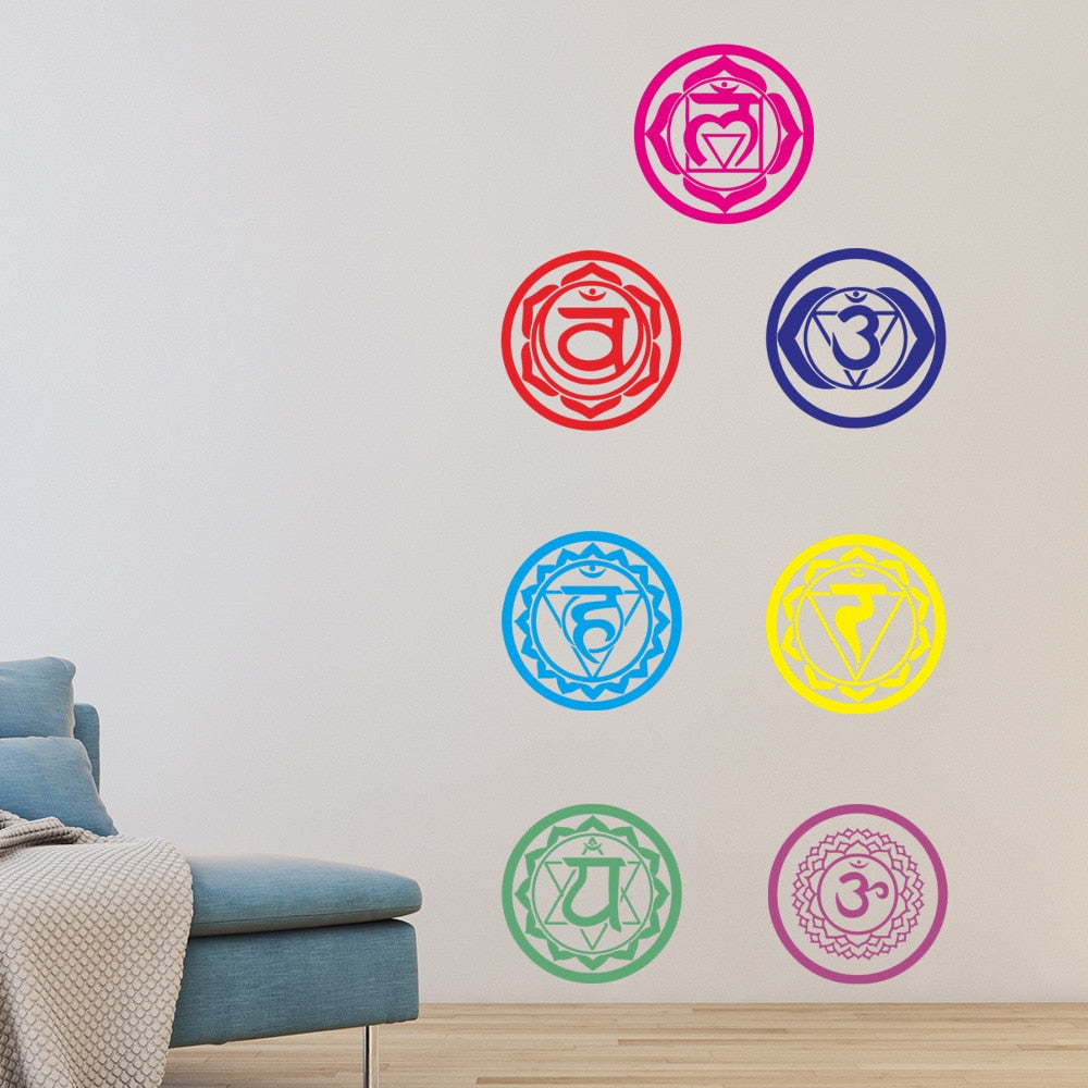 Chakras Vinyl Stickers Set