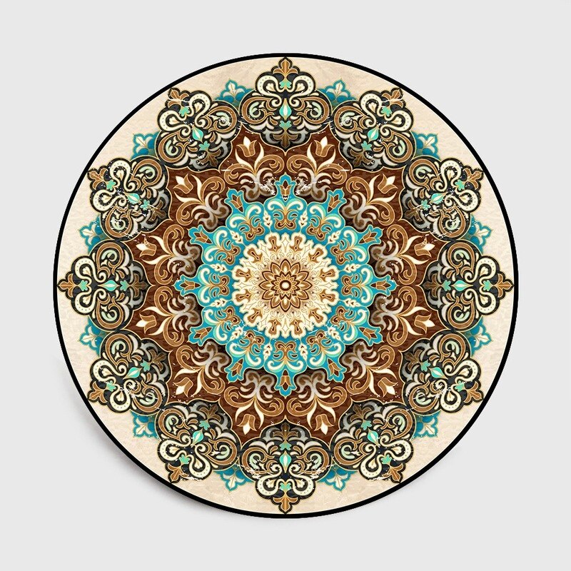 Bohemia Mandala Round Area Rug