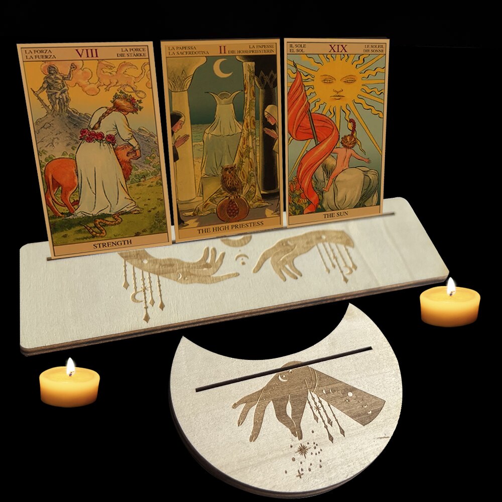 Wooden Tarot Card Base Altar Display