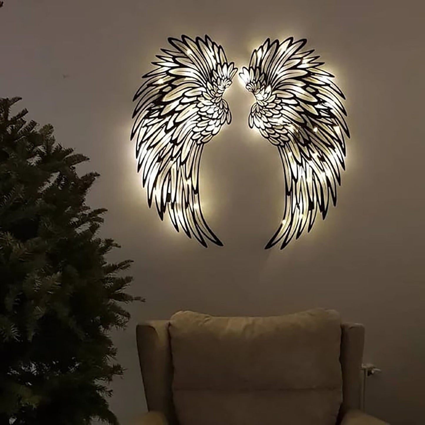 LED Angel Wings Wall Hanging