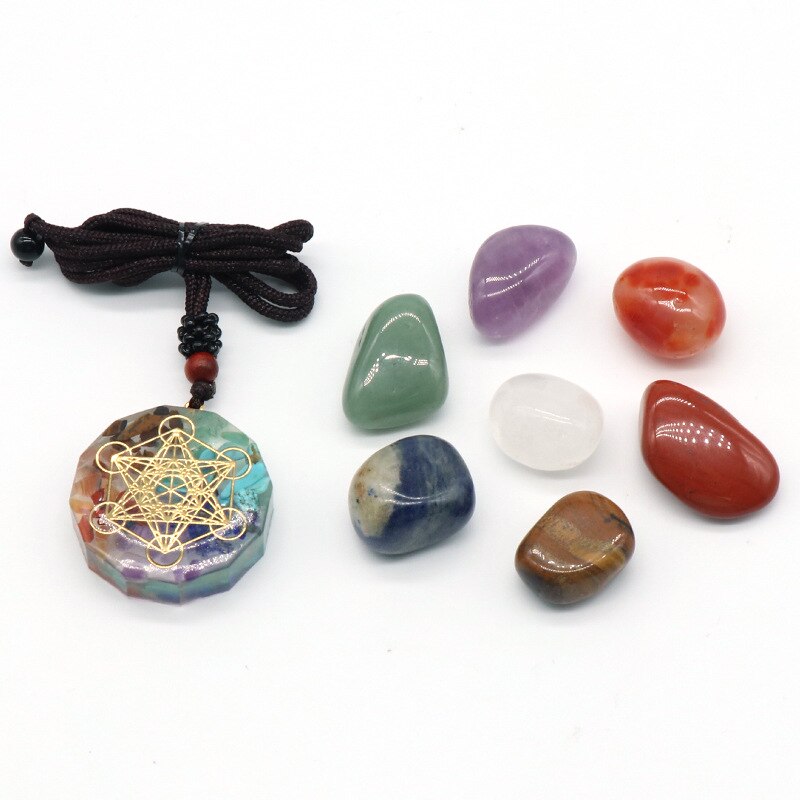 Natural Crystal Set / Orgonite Pendant