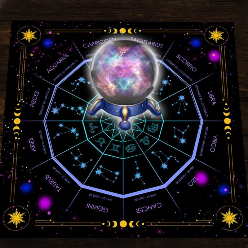 Celestial Flannel Tarot Altar Cloth