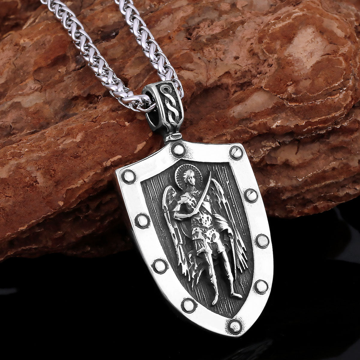 Archangels Warrior Shield Necklace