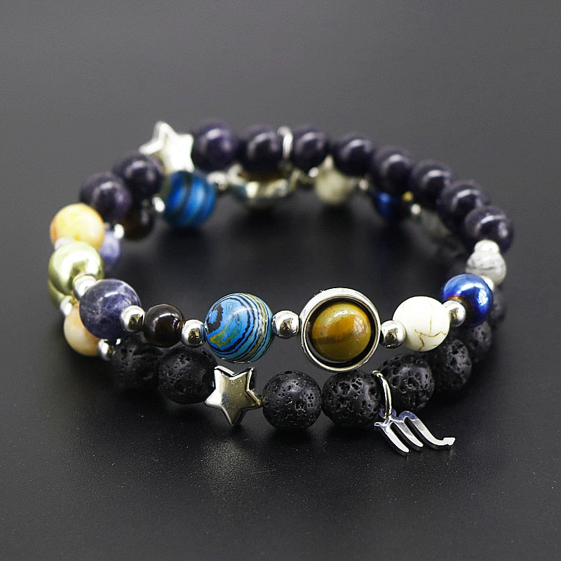 Zodiac Galaxy Solar System Bracelet