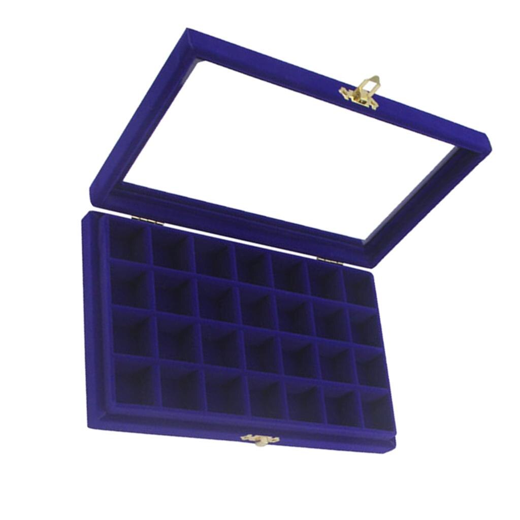 Storage Display Box with Velvet Lid