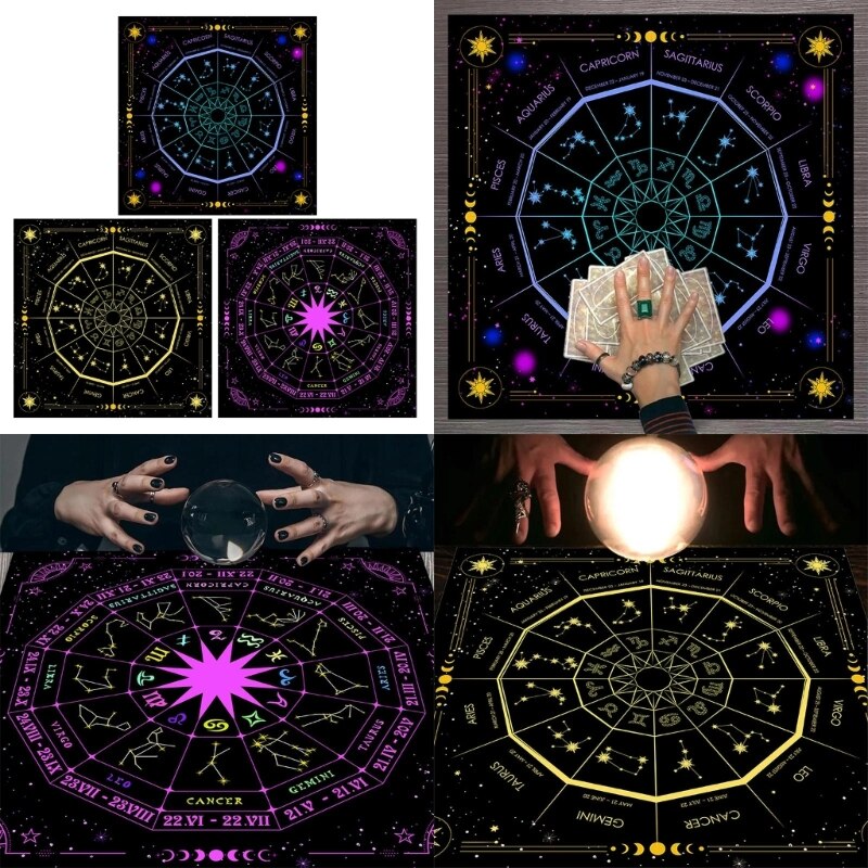 Celestial Flannel Tarot Altar Cloth