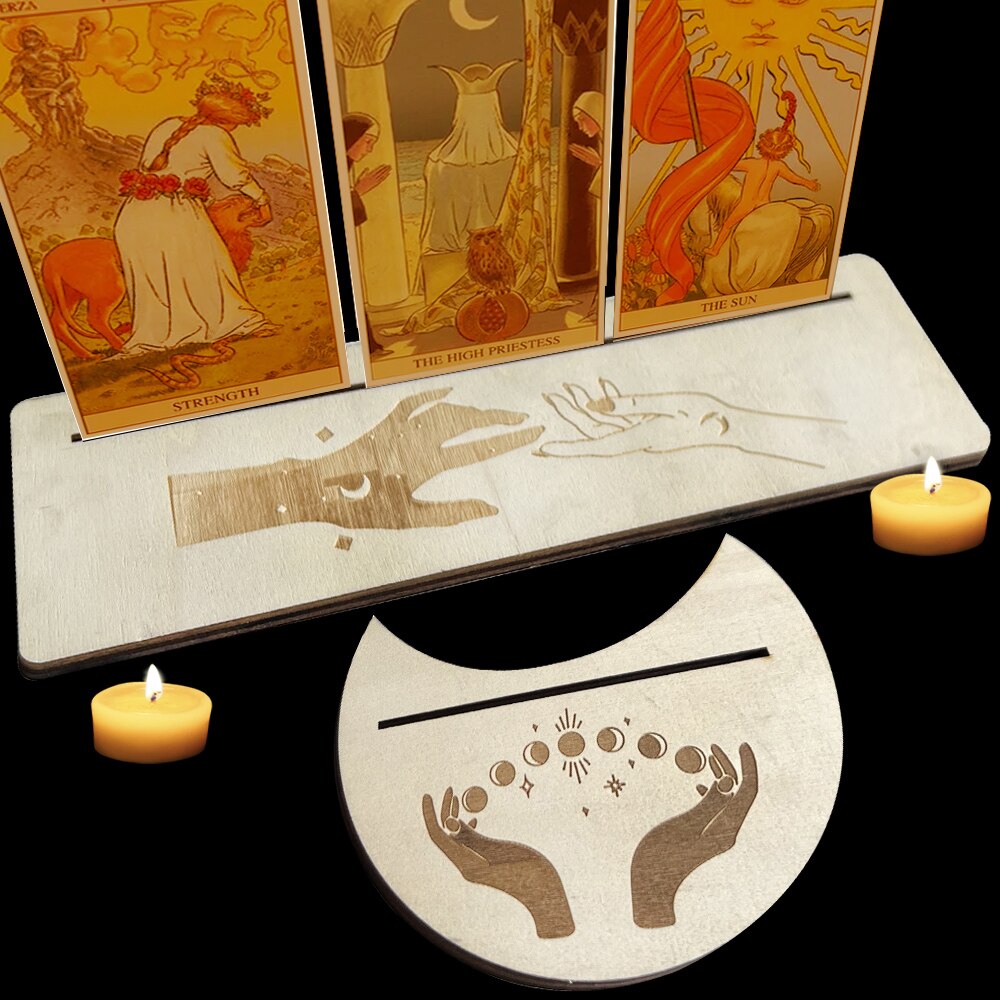 Wooden Tarot Card Base Altar Display