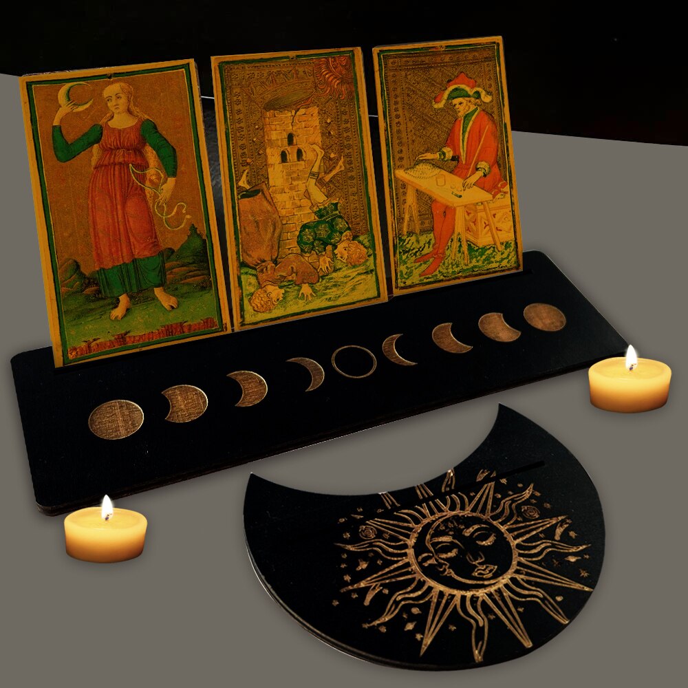 Wooden Tarot Card Base Altar Display