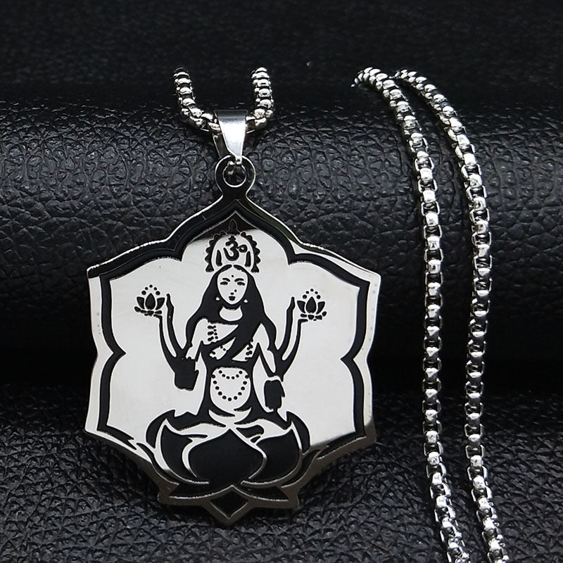 Stainless Steel Spiritual Pendant Necklace