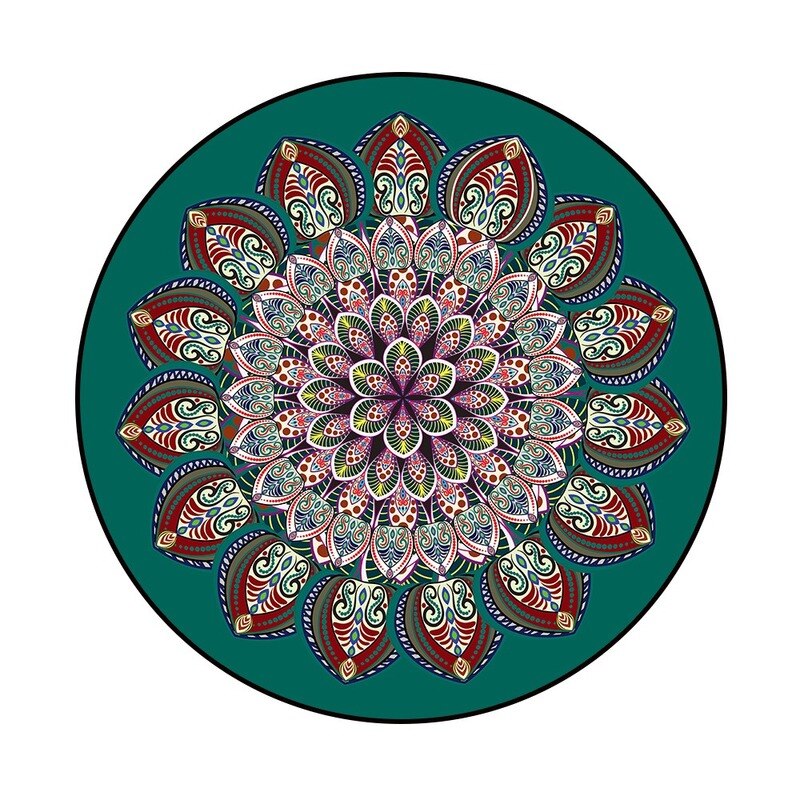 Bohemia Mandala Round Area Rug