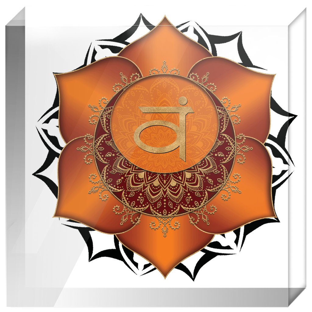 Sacral Chakra Acrylic Block