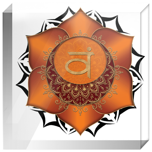 Sacral Chakra Acrylic Block