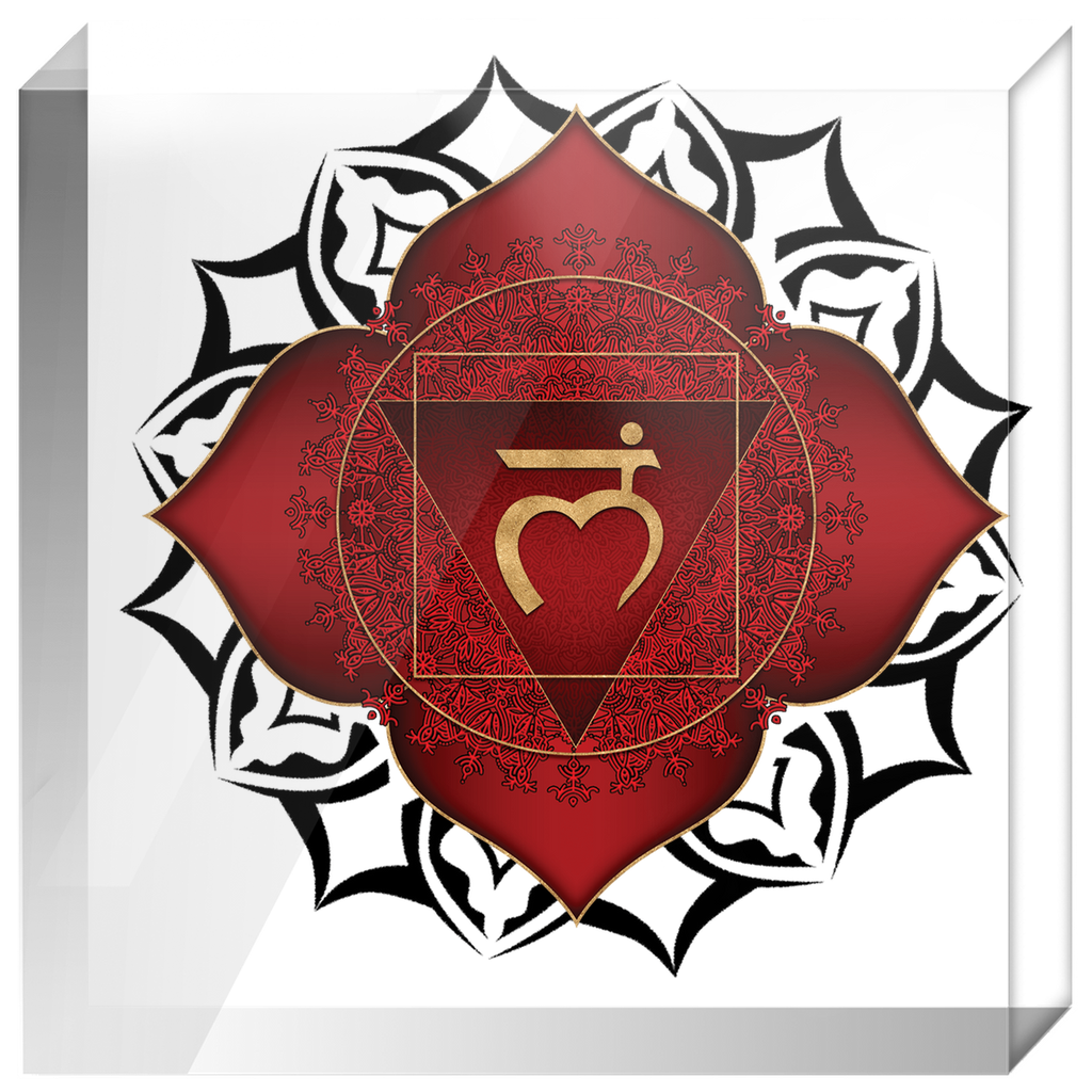 Root Chakra Acrylic Block