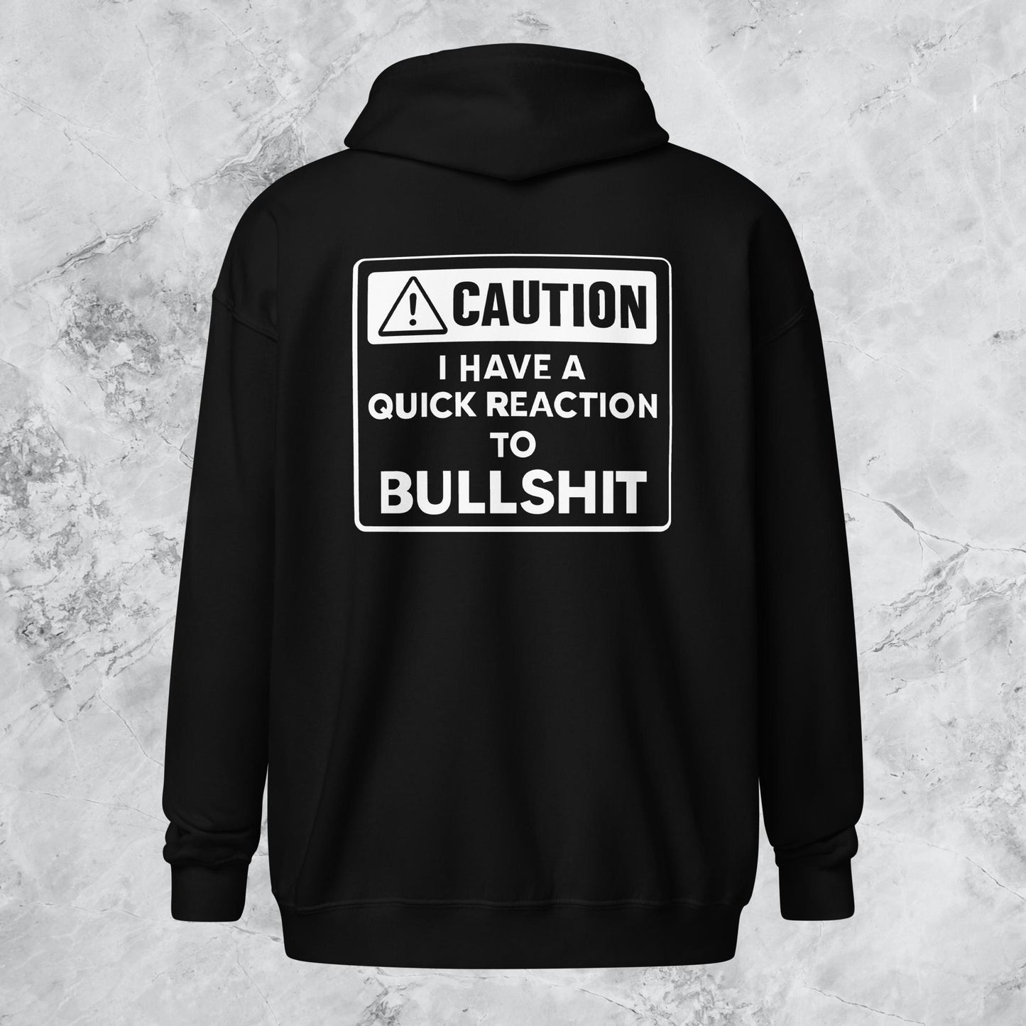 Caution - Quick Reaction Zip Hoodie