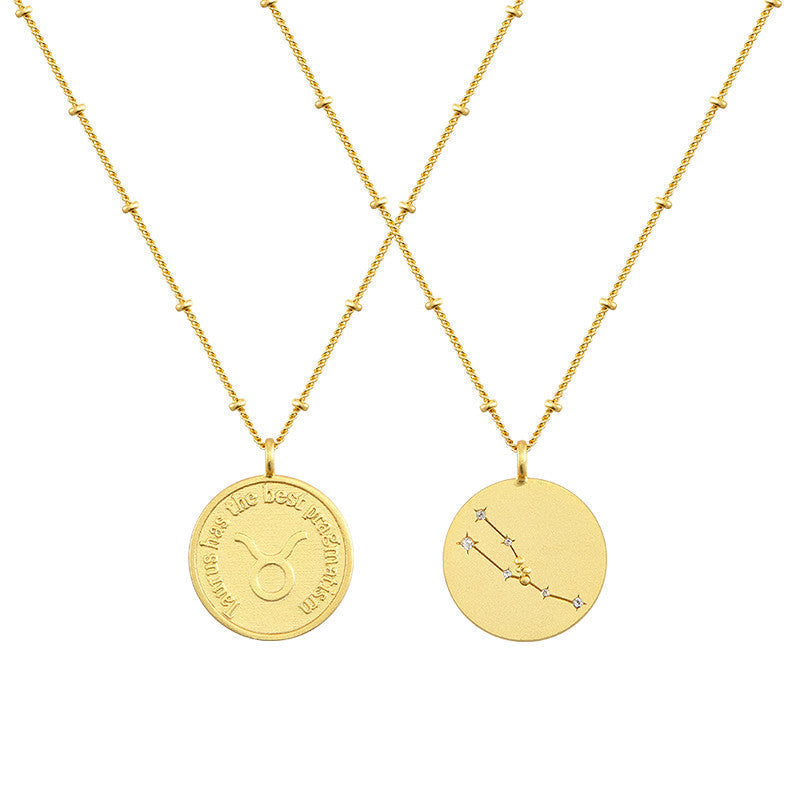 Taurus Coin Necklace