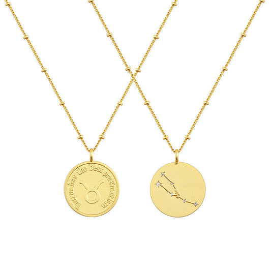 Taurus Coin Necklace