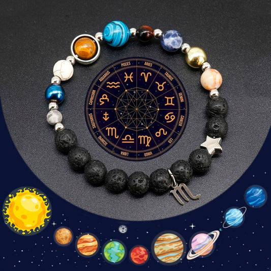 Zodiac Galaxy Solar System Bracelet