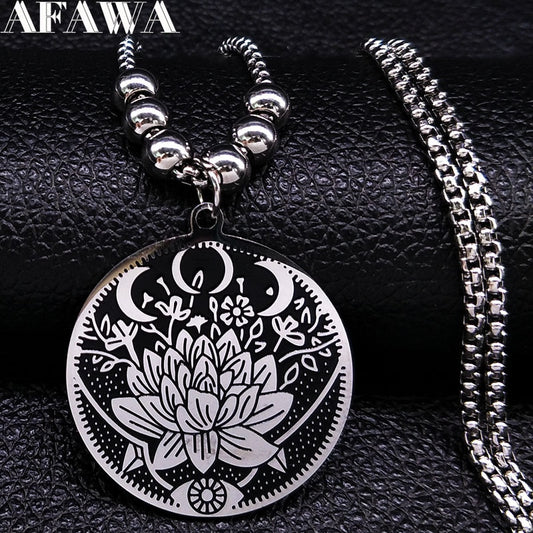 Stainless Steel Spiritual Pendant Necklace