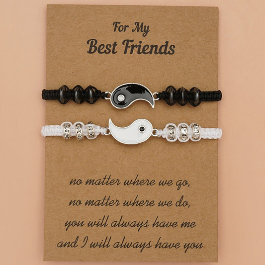 Adjustable Best Friends Couple Bracelets