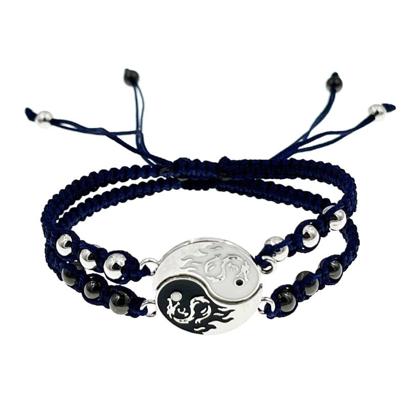 2 Piece Dragon Tai Chi Braided Bracelets