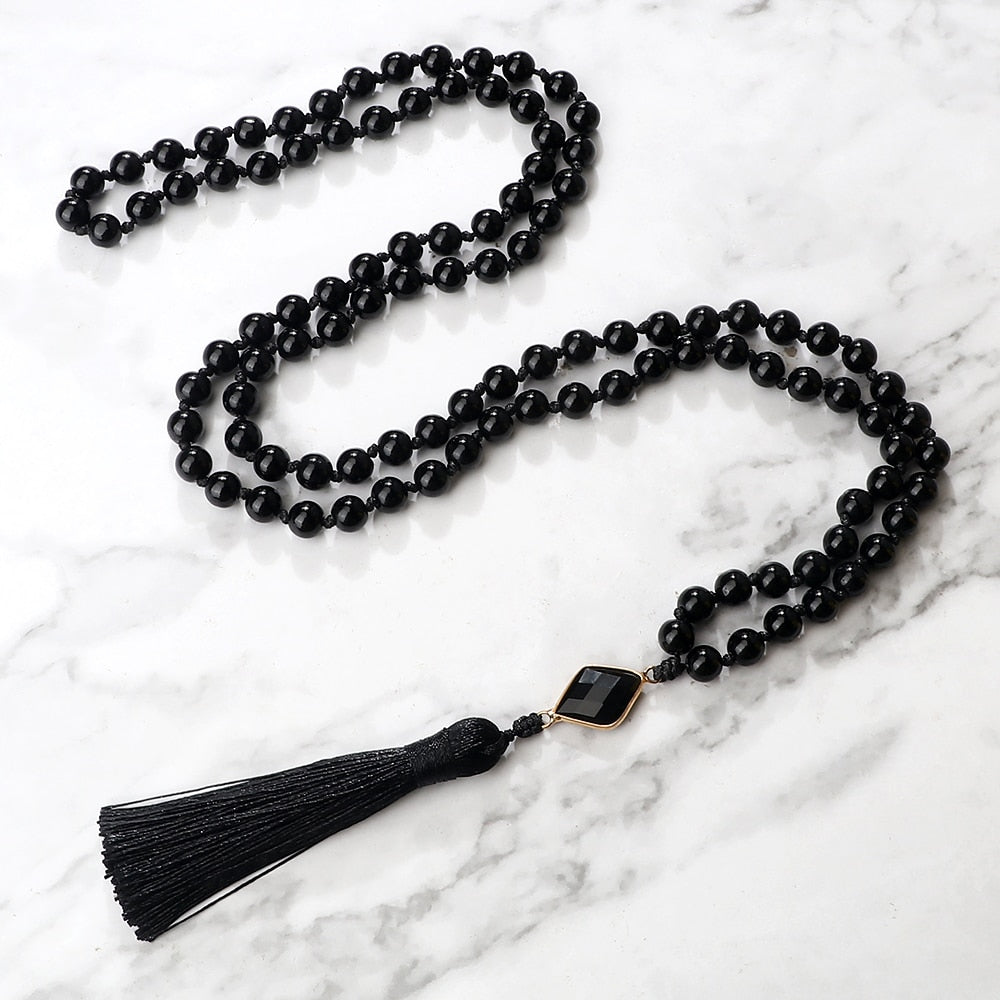 108 Japamala Beaded Meditation Necklace