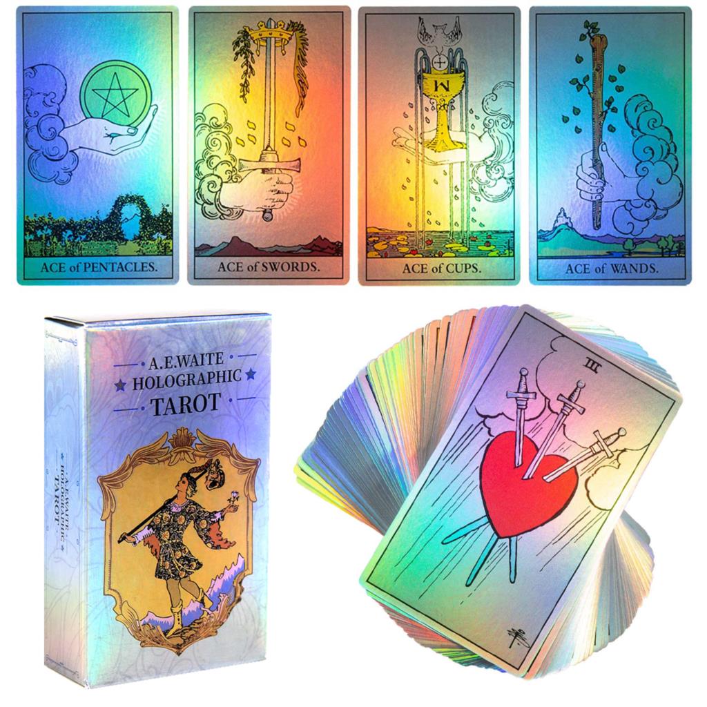 A.E. Waite Holographic Rainbow Tarot Cards