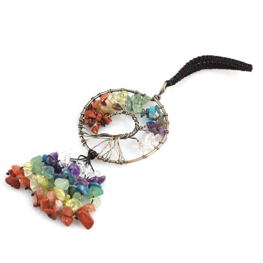 Healing Crystal Tree Of Life Car Ornament