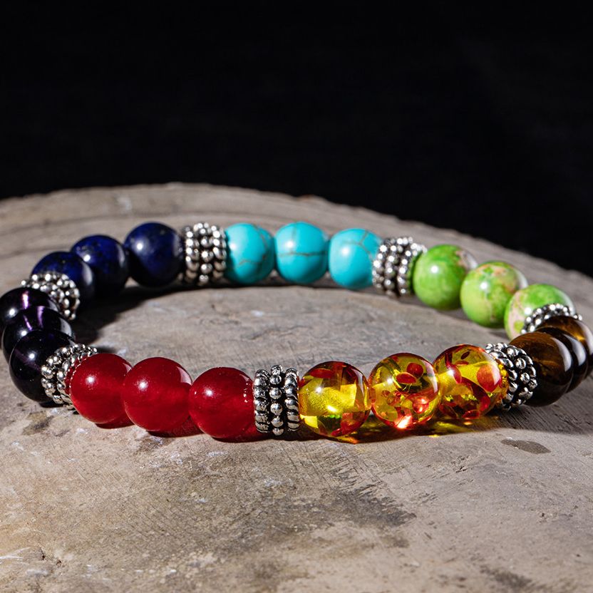 7 Chakra Crystal Beaded Bracelet