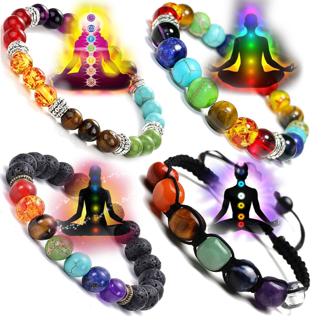 Chakra Reiki Healing Stone Bracelet