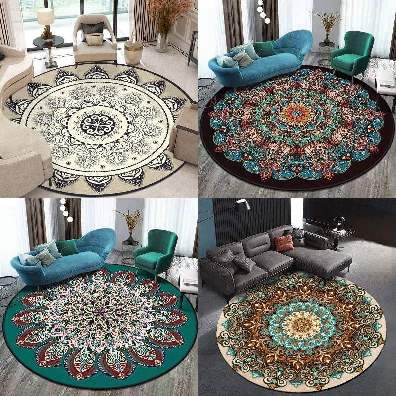 Bohemia Mandala Round Area Rug