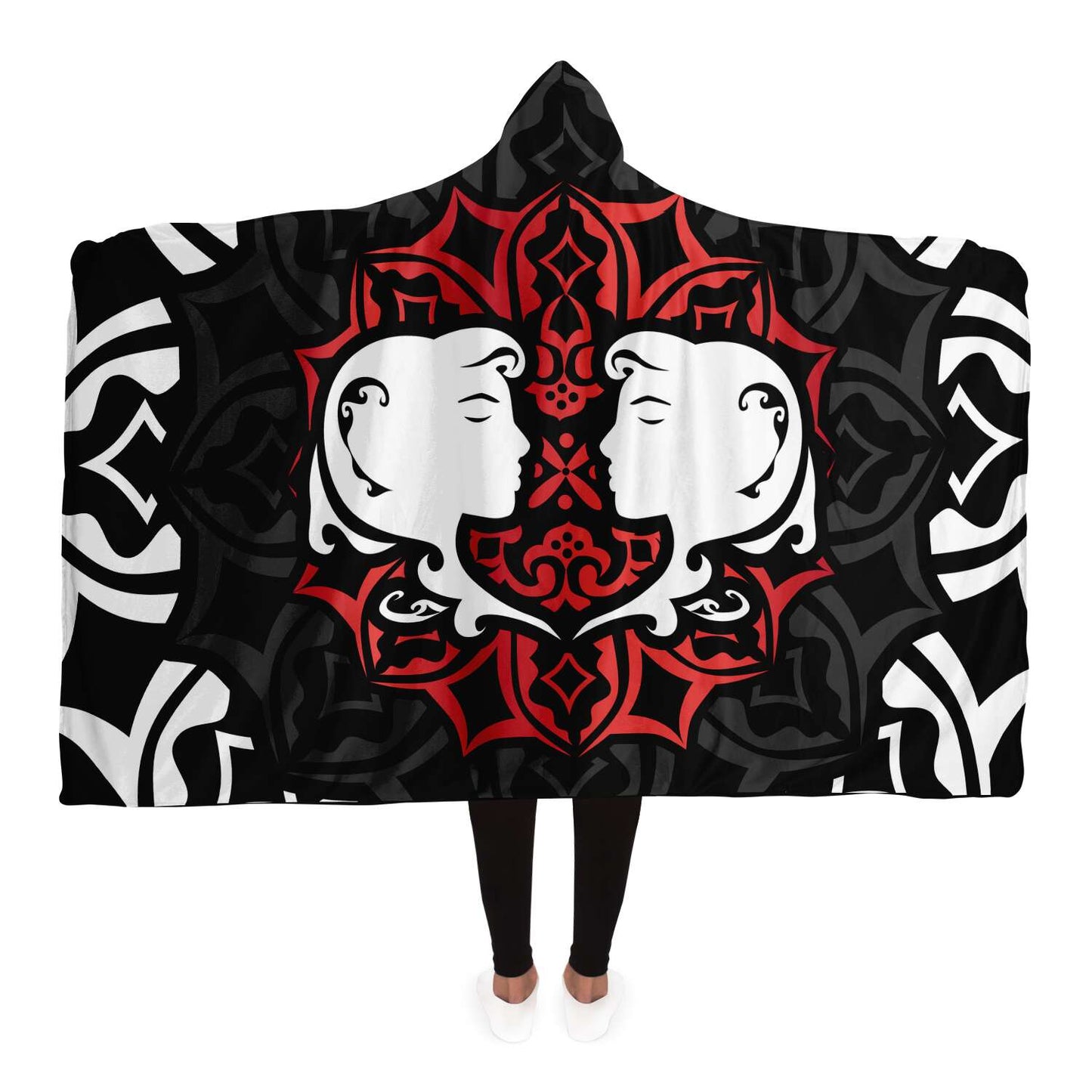 Gemini Zodiac Sign Hooded Security Blanket - Premium Sherpa