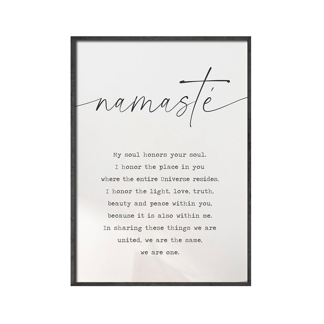 Namaste Definition Canvas Painting